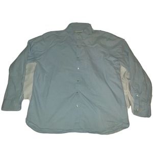 Guideboat Co Beat Back Blue‎ Sunwashed Oxford OCBD Sport Shirt Size 2XL XXL